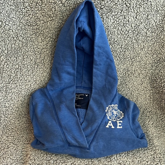 American Eagle Women’s Blue Hoodie - Large - Picture 4 of 7